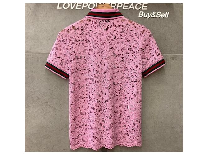 Gucci Kurzarm-Poloshirt Rosa Pink - Ansicht 2
