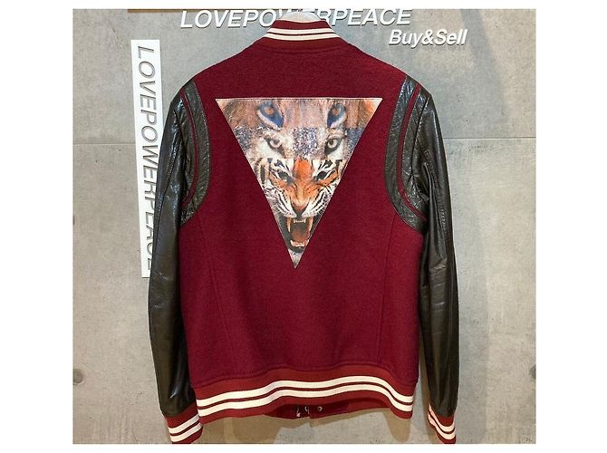 Philipp Plein Giacca Teddy in pelle rossa con patch tigre e logo argento Rosso - vista 2