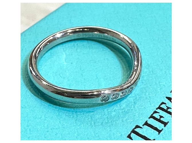 Tiffany & Co Tiffany Platinum Elsa Peretti Ring Blau - Ansicht 3