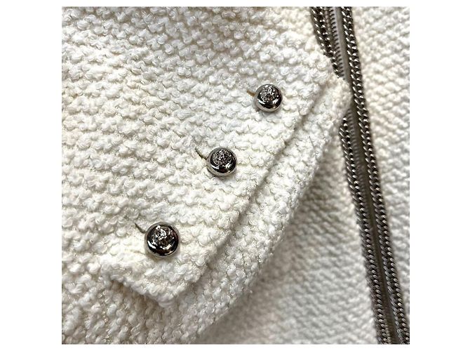 Chanel Bomber de Tweed con Bolsillos de Cadena Multicolor - vista 5