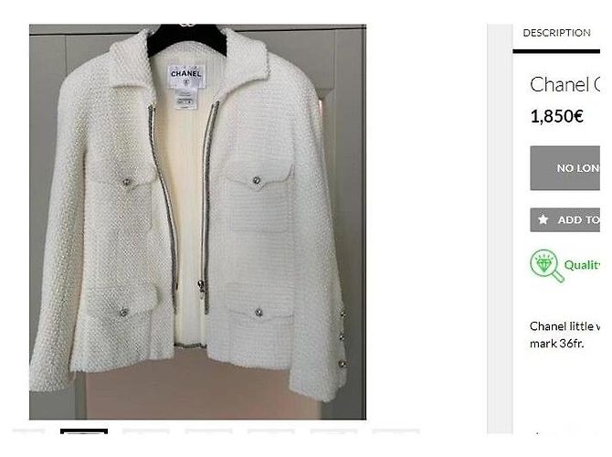 Chanel Bomber de Tweed con Bolsillos de Cadena Multicolor - vista 6