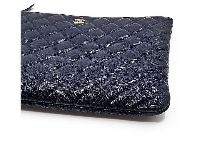 Chanel Classic Caviar Clutch New Medium Blu - vista 5