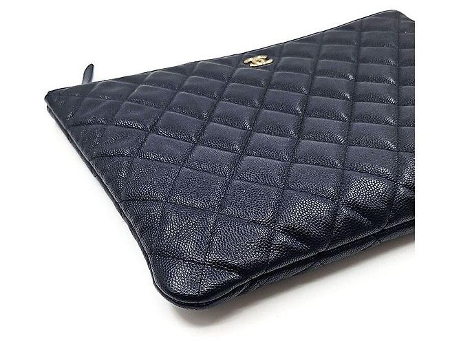 Chanel Classic Caviar Clutch New Medium Blu - vista 6