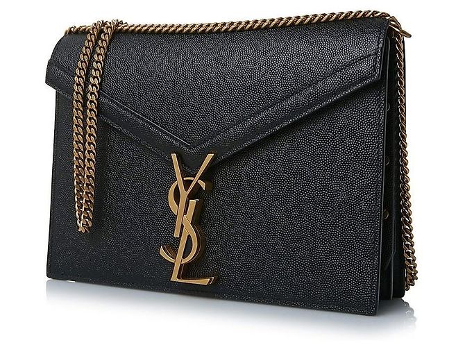 Saint Laurent Cassandra Monogram Schultertasche Schwarz - Ansicht 2