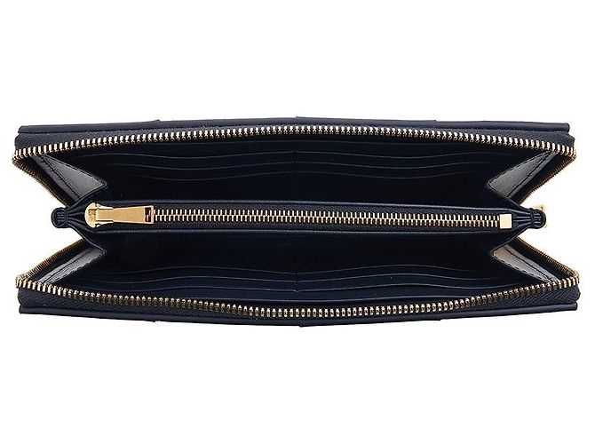 Bottega Veneta Portafoglio lungo con zip Intrecciato da donna Nero - vista 10