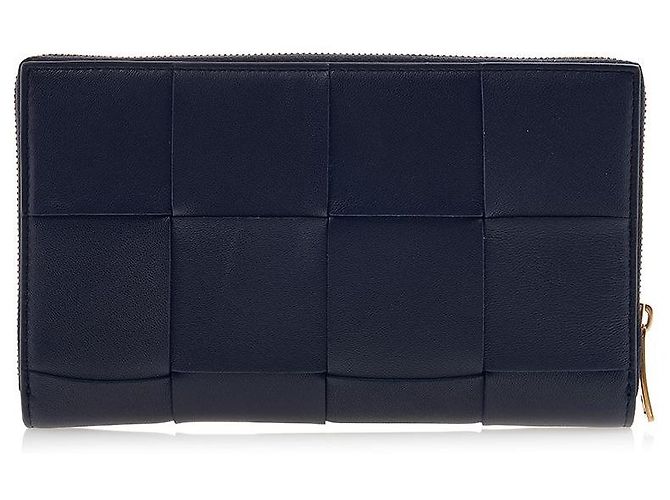 Bottega Veneta Portafoglio lungo con zip Intrecciato da donna Nero - vista 3
