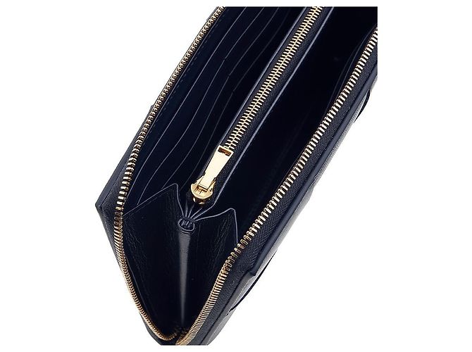 Bottega Veneta Portafoglio lungo con zip Intrecciato da donna Nero - vista 8
