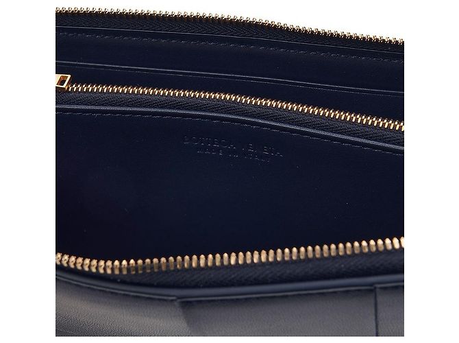 Bottega Veneta Portafoglio lungo con zip Intrecciato da donna Nero - vista 9