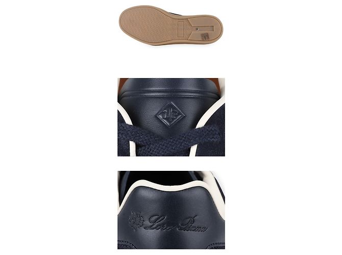 Loro Piana Sneakers Tennis Walk in camoscio da uomo (Navy) - vista 6