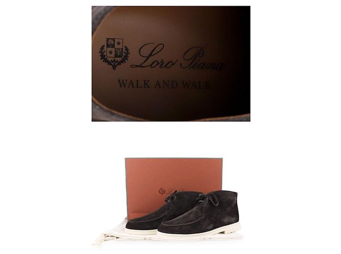 Loro Piana Stivaletti Angle da uomo Work and Walk (Evanoh) Nero - vista 7