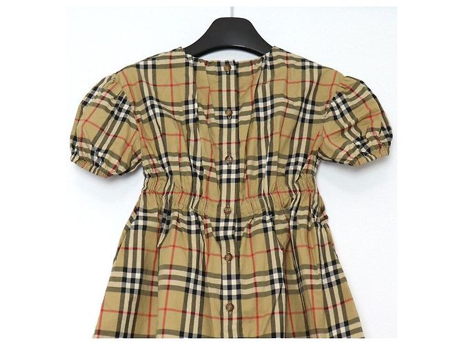 Burberry Abito in cotone stretch a quadretti per bambine - vista 2