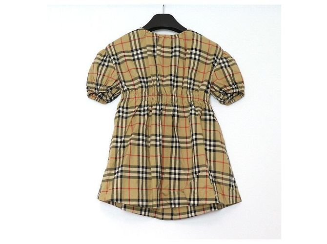 Burberry Abito in cotone stretch a quadretti per bambine - vista 5