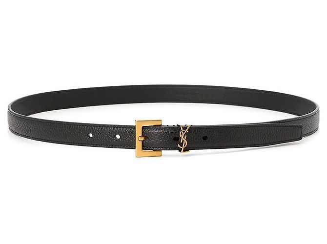 Saint Laurent Cintura Monogram da Uomo Nero - vista 3