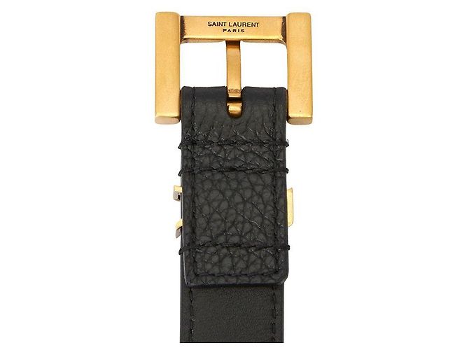 Saint Laurent Cintura Monogram da Uomo Nero - vista 7