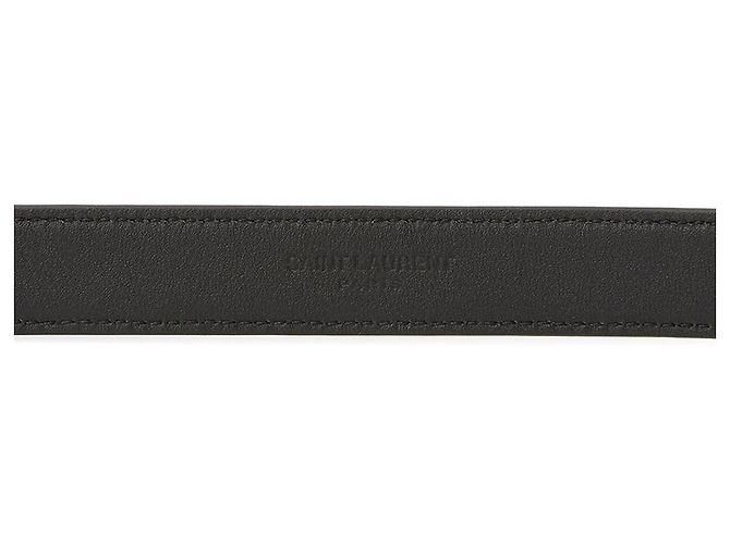 Saint Laurent Cintura Monogram da Uomo Nero - vista 8