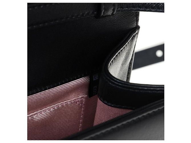 Gucci Borsa a spalla piccola doppia interlocking stamp : Nero - vista 10