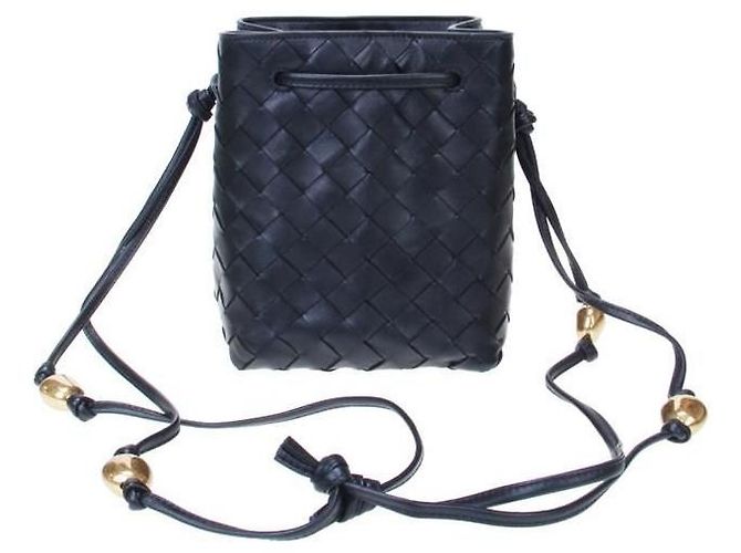 Bottega Veneta Picca borsa secchiello Intrecciato stamp : Nero - vista 3