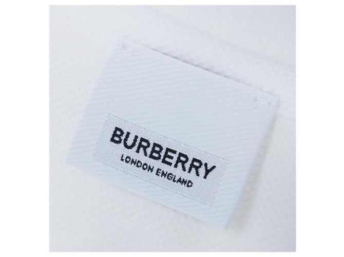 Burberry Polo in piqué di cotone con motivo monogramma - vista 3