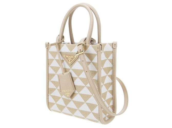 Prada Mini-Tasche aus Stoff mit besticktem Symbol OOM Orange - Ansicht 2