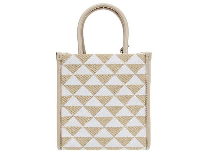 Prada Mini-Tasche aus Stoff mit besticktem Symbol OOM Orange - Ansicht 3