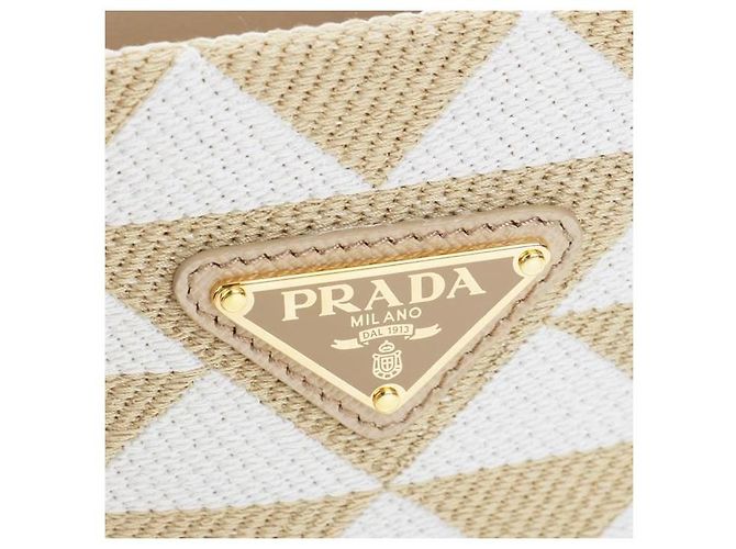 Prada Mini-Tasche aus Stoff mit besticktem Symbol OOM Orange - Ansicht 5