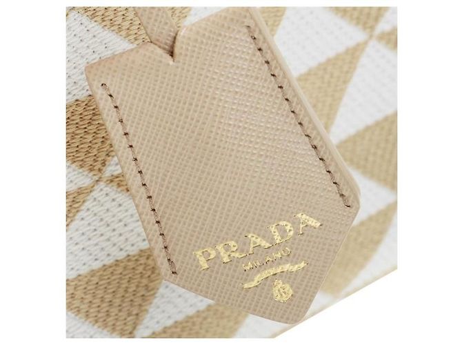 Prada Mini-Tasche aus Stoff mit besticktem Symbol OOM Orange - Ansicht 6