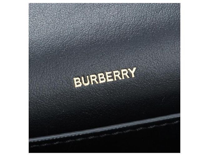 Burberry Vintage Karierter Leder-Notizbuchtasche Schwarz - Ansicht 5