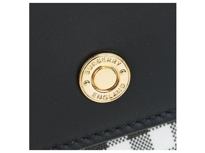 Burberry Vintage Karierter Leder-Notizbuchtasche Schwarz - Ansicht 7