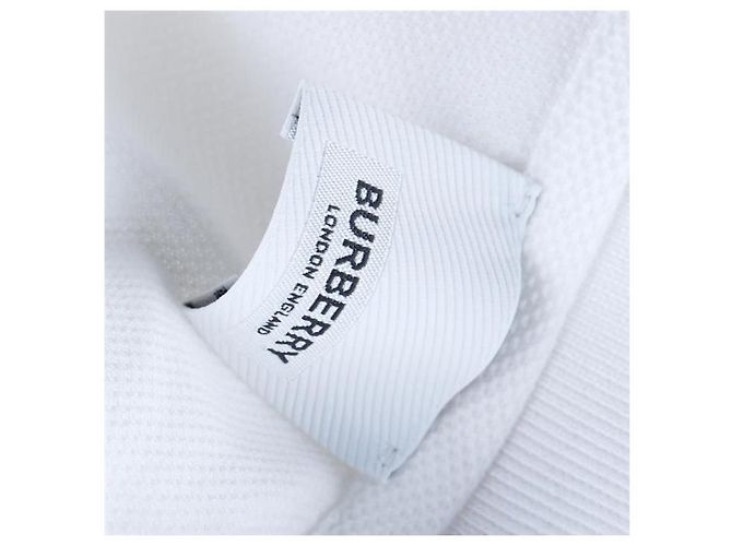 Burberry Polo de piqué de algodón con cuello a rayas Plata - vista 5
