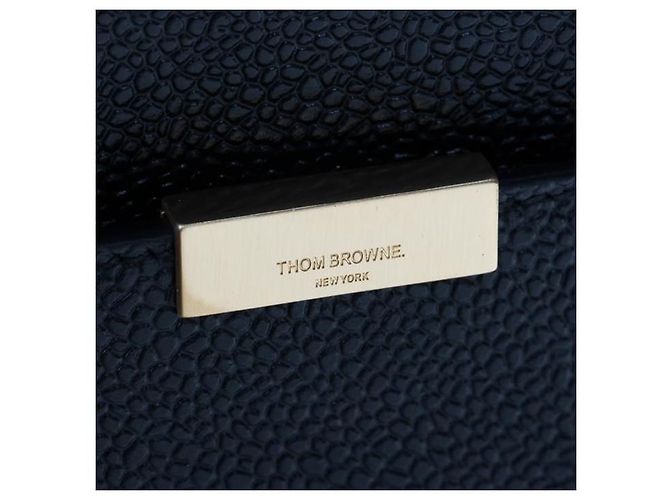 Thom Browne Pochette porte-documents en cuir RWB Tab Noir - vue 6