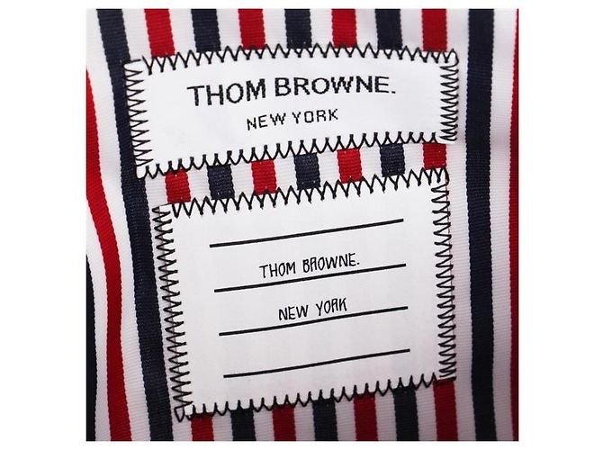Thom Browne Pochette porte-documents en cuir RWB Tab Noir - vue 8