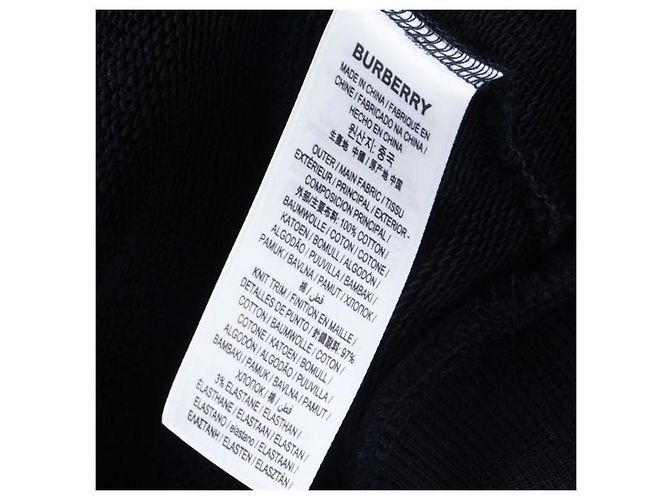 Burberry Kapuzenpullover aus Baumwolle mit Logo-Print Schwarz - Ansicht 6