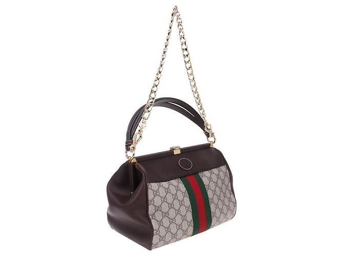 Gucci Borsa GG Supreme Bargo Small Top Handle stamp: Multicolore - vista 2