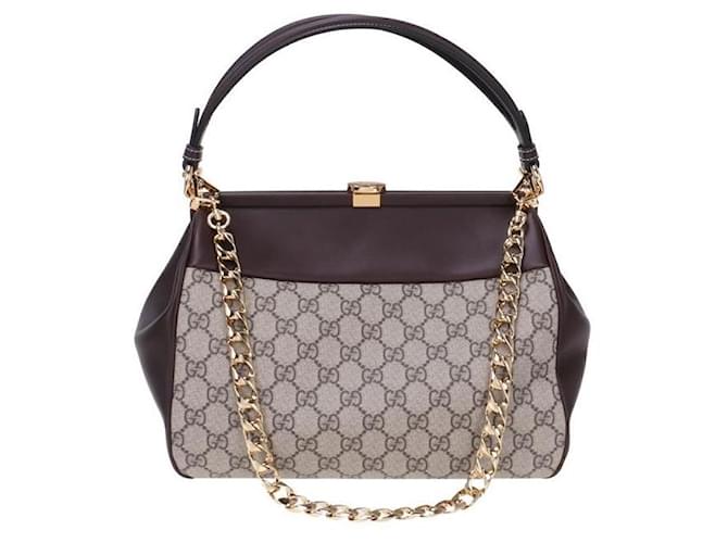 Gucci Borsa GG Supreme Bargo Small Top Handle stamp: Multicolore - vista 3