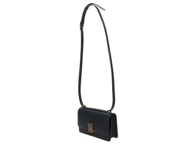 Burberry Mini borsa TB in pelle grana Nero - vista 2