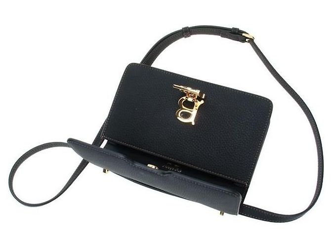 Burberry Mini borsa TB in pelle grana Nero - vista 4
