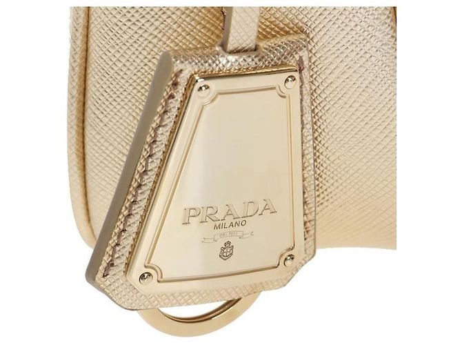 Prada Mini borsa in pelle Saffiano stamp: NZV JOU Arancione - vista 6