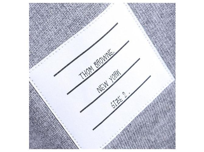 Thom Browne Jersey de punto con raya central en la espalda stamp: Plata - vista 5