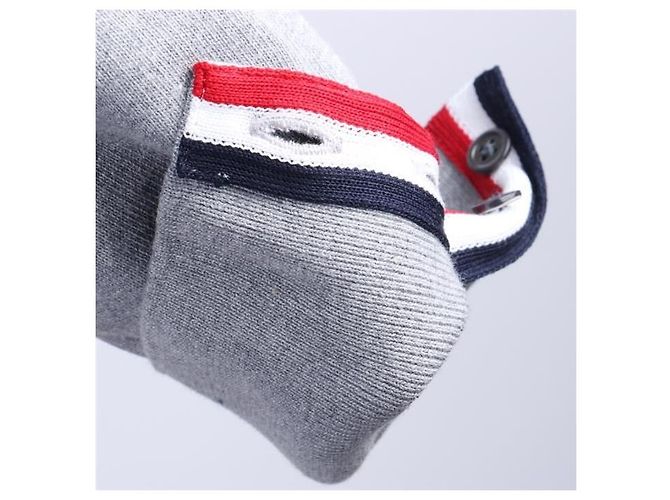 Thom Browne Jersey de punto con raya central en la espalda stamp: Plata - vista 6