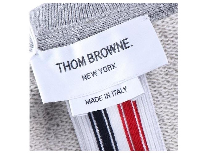 Thom Browne Jersey de punto con raya central en la espalda stamp: Plata - vista 8