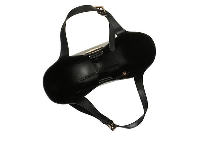 Prada Medium Leder Tote Bag stamp: OOO Schwarz - Ansicht 4