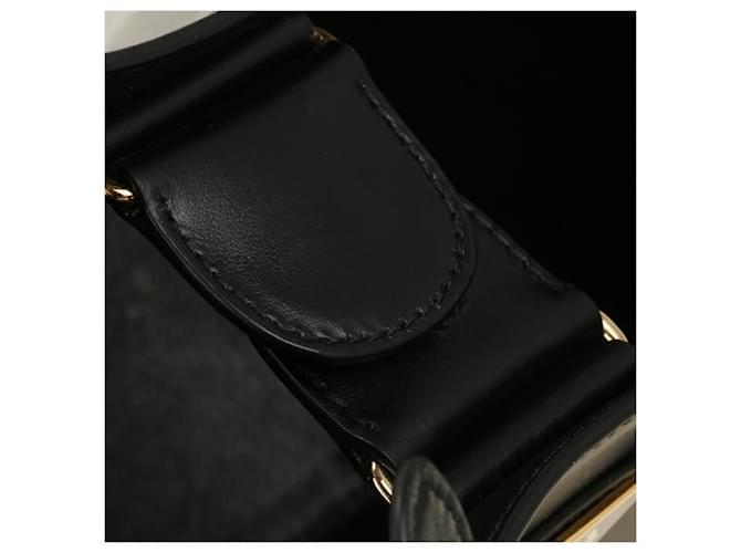 Prada Medium Leder Tote Bag stamp: OOO Schwarz - Ansicht 7