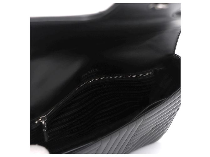 Prada Borsa a spalla e borsa a tracolla Diagram Large Silver Chain Nero - vista 7