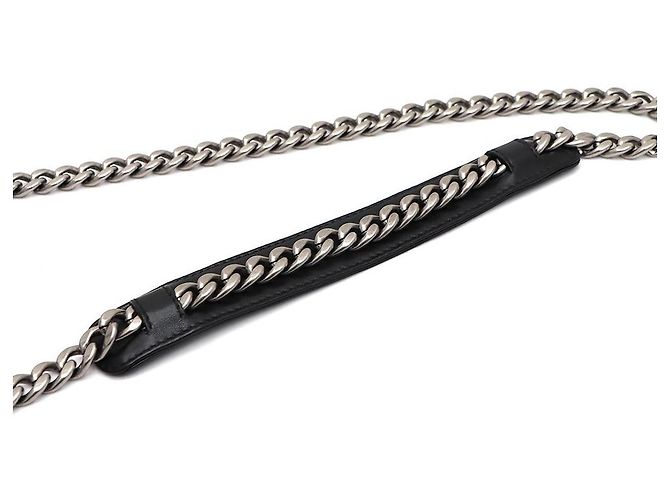 Prada Borsa a spalla e borsa a tracolla Diagram Large Silver Chain Nero - vista 8