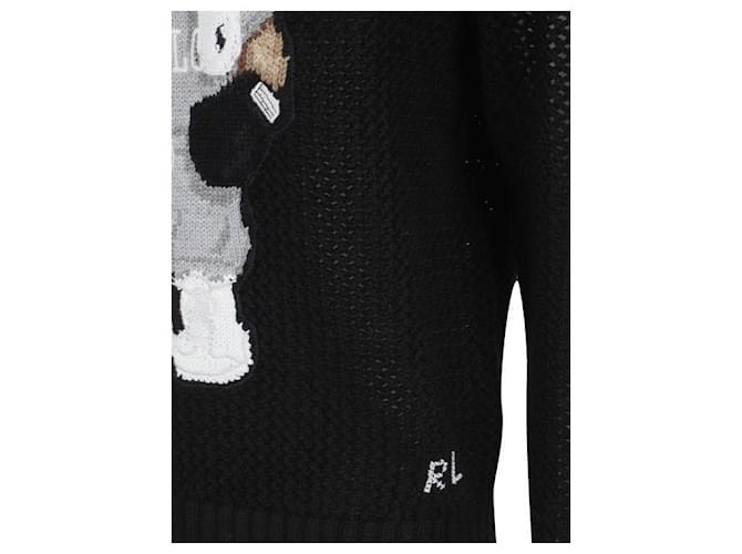 Ralph Lauren Baumwollpullover mit Rundhalsausschnitt und Polo Bear Schwarz - Ansicht 5