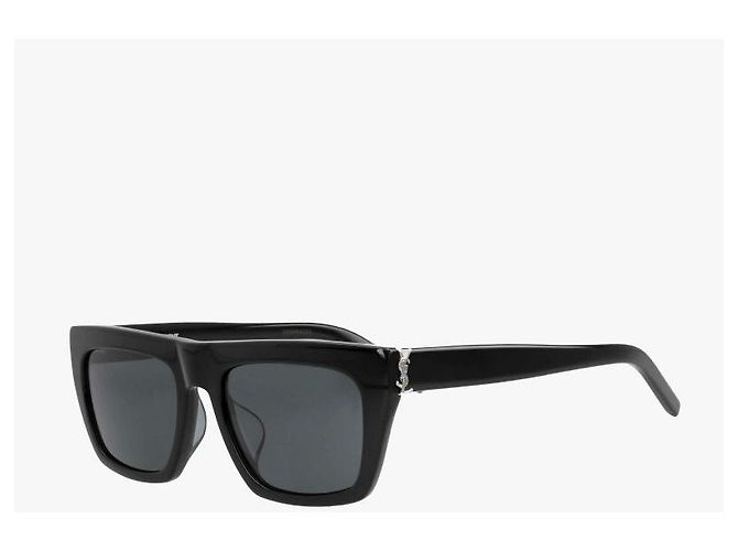 Saint Laurent Gafas de sol Cassandra Monogram Square Flat Top Asian Fit Castaño - vista 4