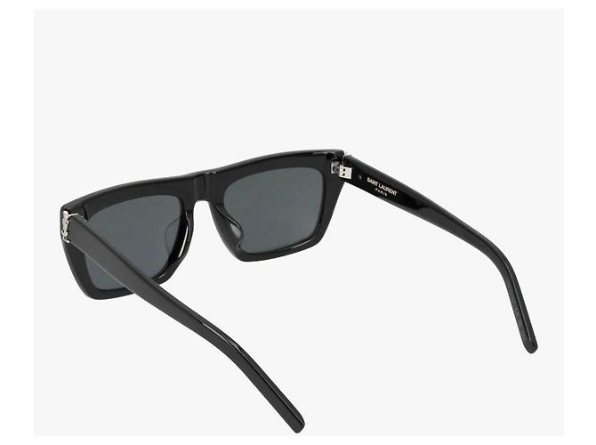 Saint Laurent Gafas de sol Cassandra Monogram Square Flat Top Asian Fit Castaño - vista 6