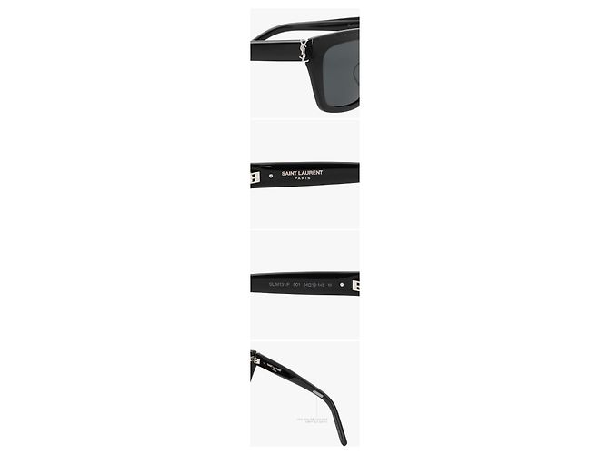 Saint Laurent Gafas de sol Cassandra Monogram Square Flat Top Asian Fit Castaño - vista 8