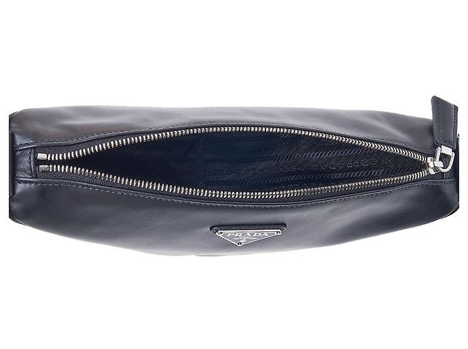 Prada Bolsa de ombro triangular em couro para homem ASK (OLO) Preto - vista 10