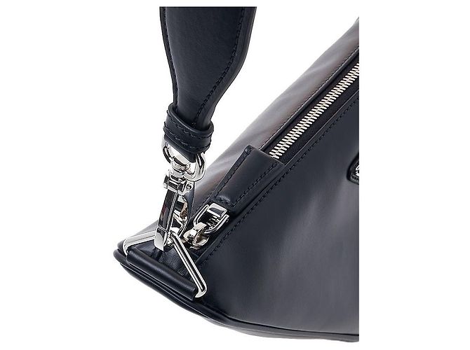 Prada Bolsa de ombro triangular em couro para homem ASK (OLO) Preto - vista 8